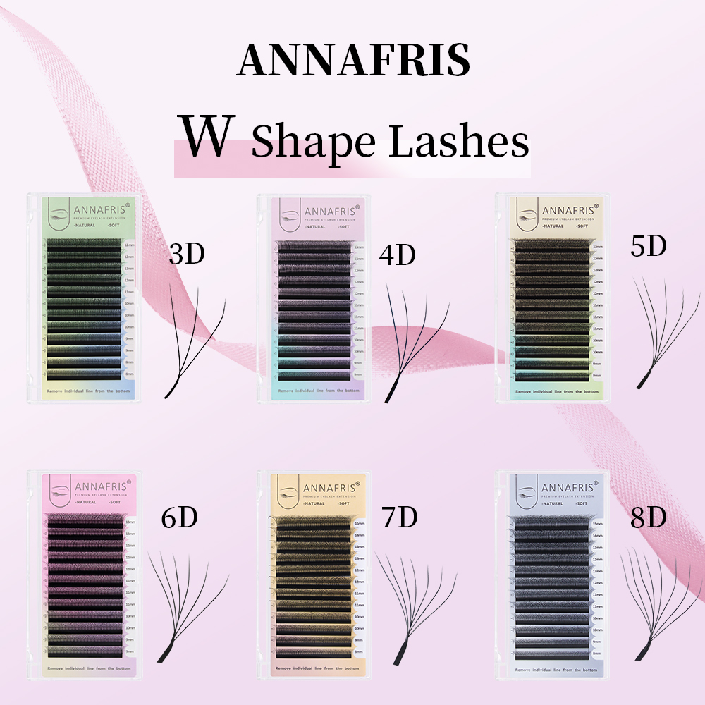Eyelash Extension Human Hair - ANNAFRIS مروحة حجم مسبقة الصنع YY