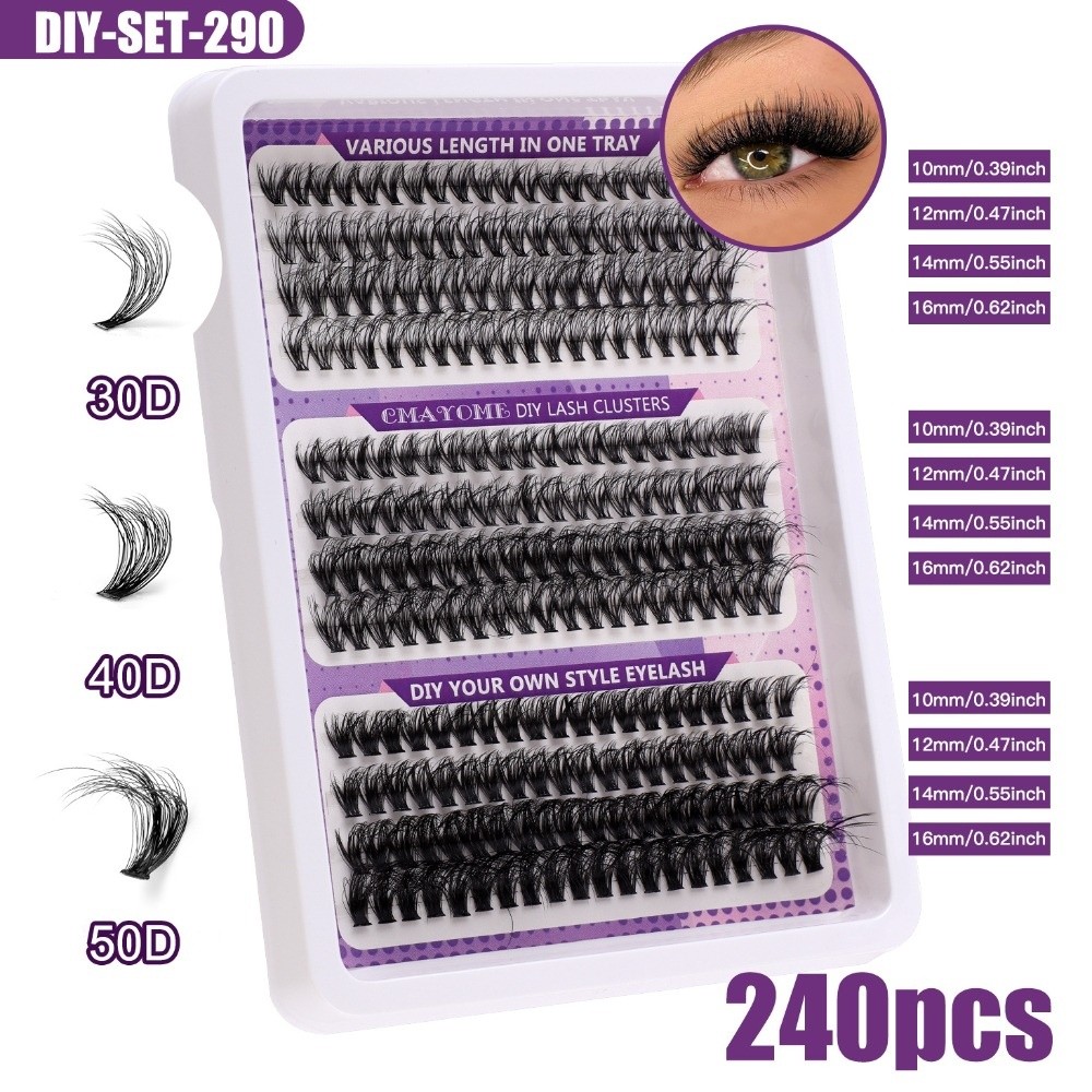 Eyelash Extension Natural Look - رموش صناعية بمظهر طبيعي، نمط خفيف،