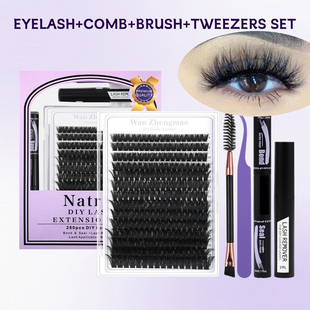 Eyelash Extension Natural Look - رموش صناعية بطول 8-18 مم، طقم