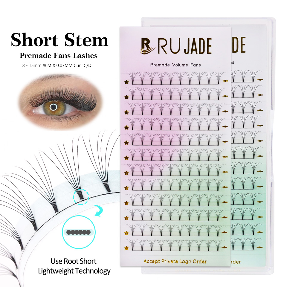 Eyelash Extension Russian - RUJADE قصيرة الجذعية 3D 4D 5D
