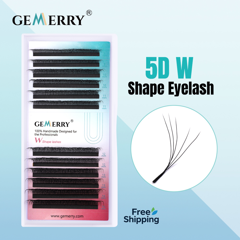 Eyelash Extension For Asian Eyes - رموش GEMERRY 5D على شكل W،