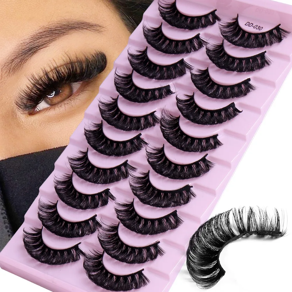 10 أزواج من الرموش الروسية DD  - مراجعة Eyelash Extension Russian وسعره
