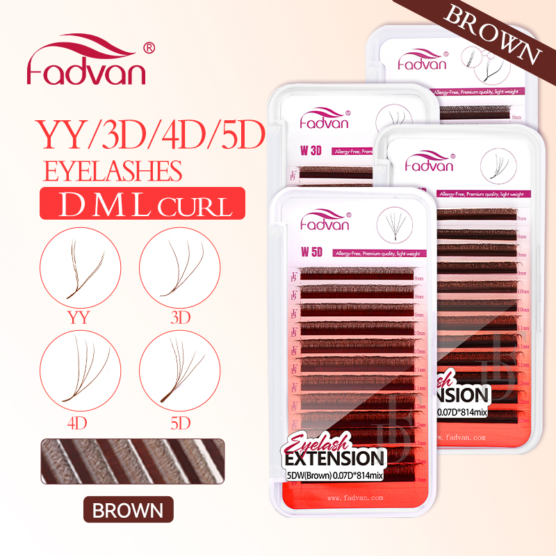 FADVAN براون 4D/3D/5D جلدة W ش - مراجعة Eyelash Extension For Asian Eyes وسعره