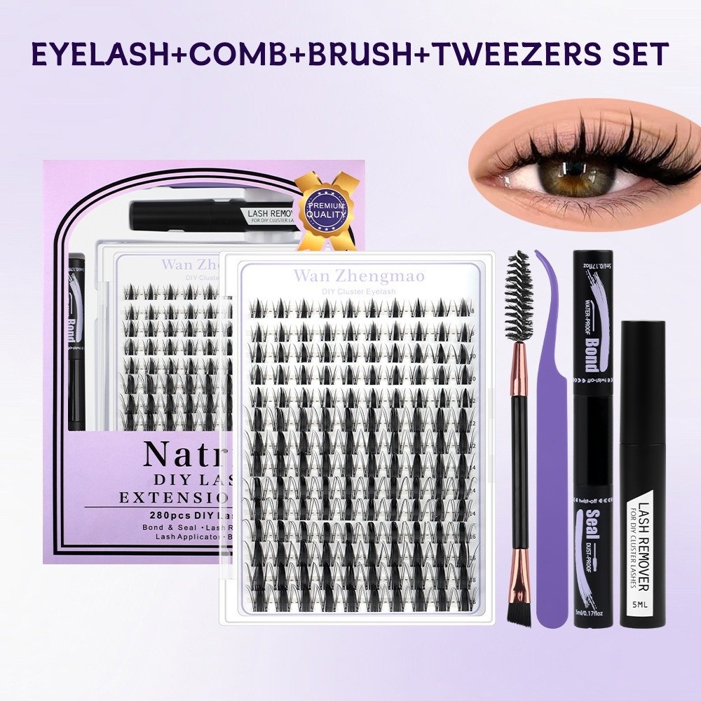 رموش صناعية بطول 8-18 مم، طقم  - مراجعة Eyelash Extension Natural Look وسعره