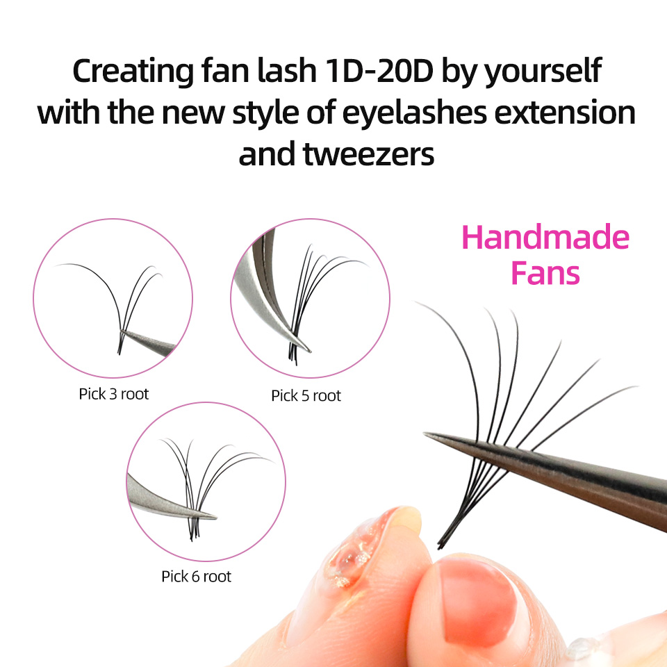 AGUUD 10 علبة/مجموعة رموش روسي - مراجعة Eyelash Extension Human Hair وسعره