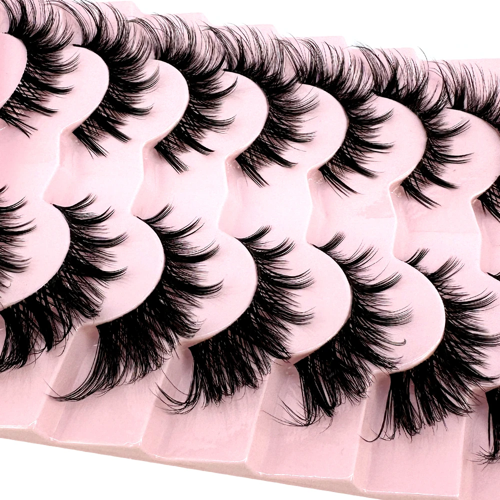 7/8 أزواج من رموش العين على شك - مراجعة Eyelash Extension Human Hair وسعره